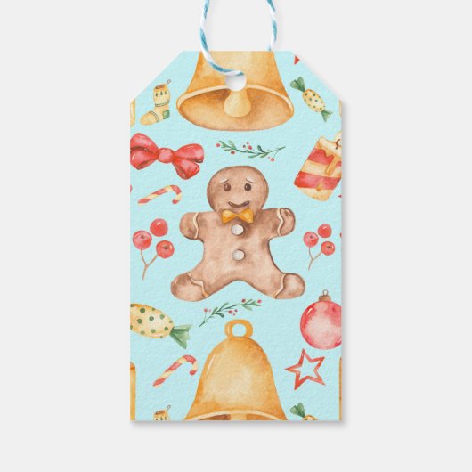 スウィートクリスマスクッキーとキャンディー ギフトタグ (裏面)