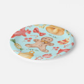 スウィートクリスマスクッキーとキャンディー ペーパープレート (アングル)