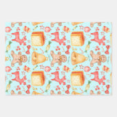 スウィートクリスマスクッキーとキャンディー ラッピングペーパーシート (正面)