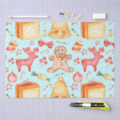 スウィートクリスマスクッキーとキャンディー 薄葉紙 (クラフト)