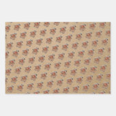 スウィートクリスマスクラフトラッピング紙シート ラッピングペーパーシート (正面3)