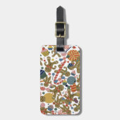 スウィートクリスマスジンジャーブレッドマンキャンディケインディライト ラゲッジタグ (正面縦)