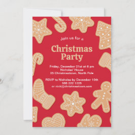 スウィートクリスマスジンジャーブレッドCookie 招待状
