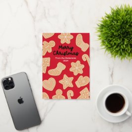 スウィートクリスマスジンジャーブレッドCookie 箔シーズンカード