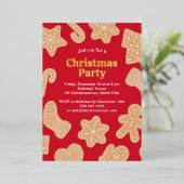 スウィートクリスマスジンジャーブレッドCookie 箔招待状 (立ち正面)