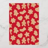 スウィートクリスマスジンジャーブレッドCookie 箔招待状 (裏面)