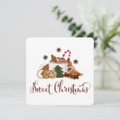 スウィートクリスマスフラプチーノクッキーシナモンアート シーズンカード (スタンド正面)