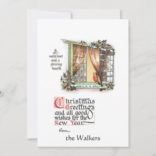 スウィートクリスマスロビンatスノーウィンドー シーズンカード (正面)