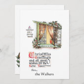 スウィートクリスマスロビンatスノーウィンドー シーズンカード (正面/裏面)