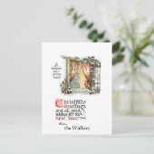 スウィートクリスマスロビンatスノーウィンドー ポストカード (スタンド正面)