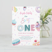 スウィートクリームお祝いスウィートワンバースデーパーティー 招待状 (スタンド正面)