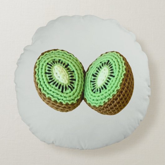 スウィートグモダンリーミニマルンチェットキウイフルーツ ラウンドクッション (正面)