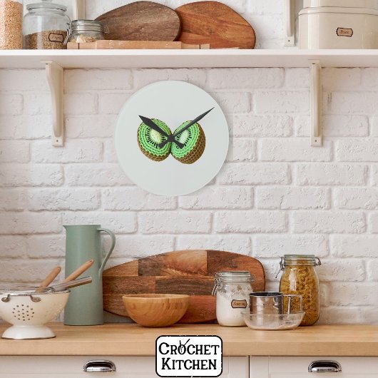 スウィートグモダンリーミニマルンチェットキウイフルーツ ラウンド壁時計