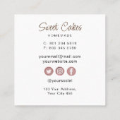 スウィートケーキベーカリー スクエア名刺 (裏面)