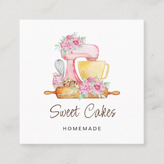 スウィートケーキベーカリー スクエア名刺 (正面)