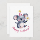 スウィートコアラ誕生祝いデザイン シーズンカード (正面/裏面)