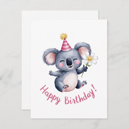 スウィートコアラ誕生祝いデザイン シーズンカード (正面/裏面)