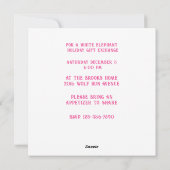 スウィートコテージピンクパープルフラットホリデー招待状 シーズンカード (裏面)