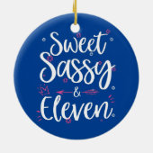 スウィートサッシー11歳11誕生日 セラミックオーナメント (裏面)