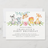 スウィートサファリガールズ誕生日招待状 招待状 (正面)