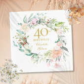 スウィートサマーバラガーランド40歳の誕生日 スタンダードカクテルナプキン