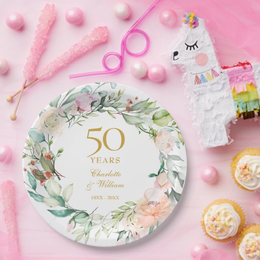 スウィートサマーバラガーランド50周年記念 ペーパープレート (パーティー)