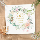 スウィートサマーバラガーランド60誕生日 スタンダードカクテルナプキン