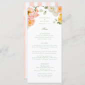 スウィートサマー庭園の結婚式メニュー メニュー (正面/裏面)