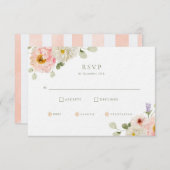 スウィートサマー庭園の結婚式RSVP 招待状 (正面/裏面)