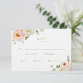 スウィートサマー庭園の結婚式RSVP 招待状