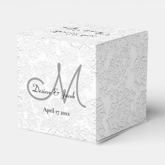 スウィートサンキューホワイトグレーモノグラム結婚ズ フェイバーボックス (裏面サイド)