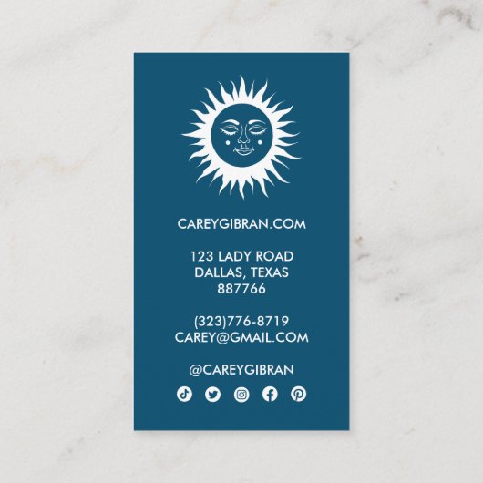 スウィートサンシャインシックエレガントラインスケッチカスタム ロイヤリティカード (裏面)