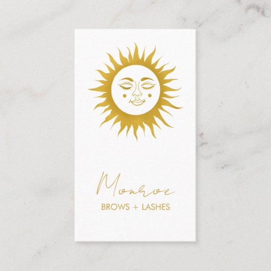 スウィートサンシャインボホゴールデンエレガントソーシャルアイコン 名刺 (正面)