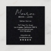 スウィートサンシャインボーホラインアートグレーソーシャルメディア スクエア名刺 (裏面)