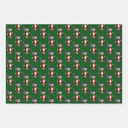 スウィートサンタクロースがオハイオを訪れる ラッピングペーパーシート (正面)