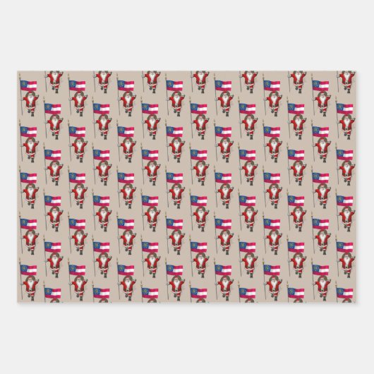 スウィートサンタクロースがグルジアを訪れる ラッピングペーパーシート (正面)