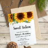 スウィートサンフラワー誕生日招待状 招待状