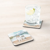 スウィートシェットランド・ シープドッグパピズオン波止場- 6のセット コースター (右側)