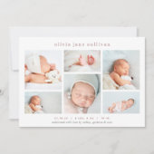 スウィートシックス |フォトコラージュ誕生 案内状 (正面)