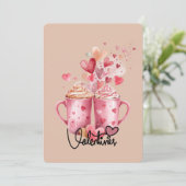 スウィートシップ＆ハーツ ピンクマグ バレンタインデーカード シーズンカード (スタンド正面)