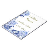 スウィートシャワースプリング パープル フローラル ウェディング ノートブック (左側)