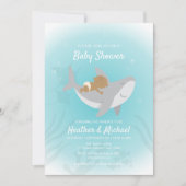 スウィートシャークベビーシャワー招待状 招待状 (正面)