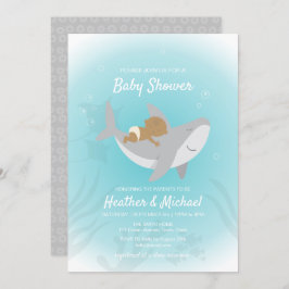 スウィートシャークベビーシャワー招待状 招待状