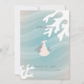 スウィートシャークベビーフラットアナウンスメントカード 案内状 (正面)