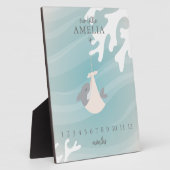 スウィートシャークベビーマイルストーン フォトプラーク (側面)