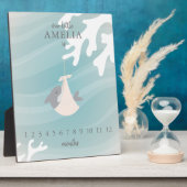 スウィートシャークベビーマイルストーン フォトプラーク (側面)