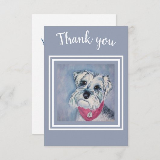 スウィートシュナウザーありがとう サンキューカード (正面/裏面)
