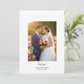 スウィートシンプルス結婚フラットカスタムサンキューカード サンキューカード (スタンド正面)