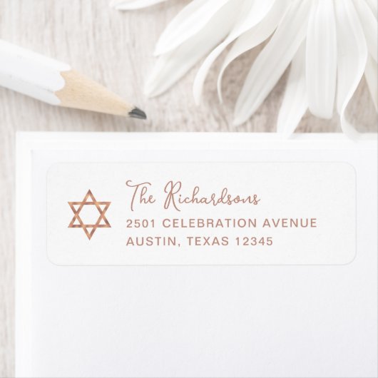 スウィートシンプル | バラ金ゴールドスターオブデイビッドバルミツワー ラベル (インサイチュ)