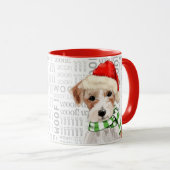 スウィートジャックラッセルテリアクリスマスドッグマグ マグカップ (正面右)